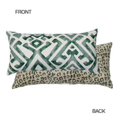 Leopard decorative cushion cover green & yellow living room pillow