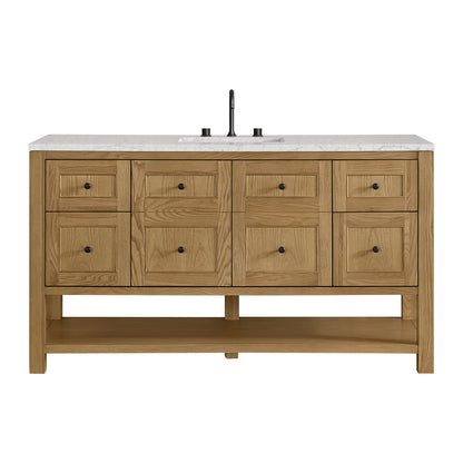 James Martin Breckenridge 60" Single Bathroom Vanity, Light Natural Oak