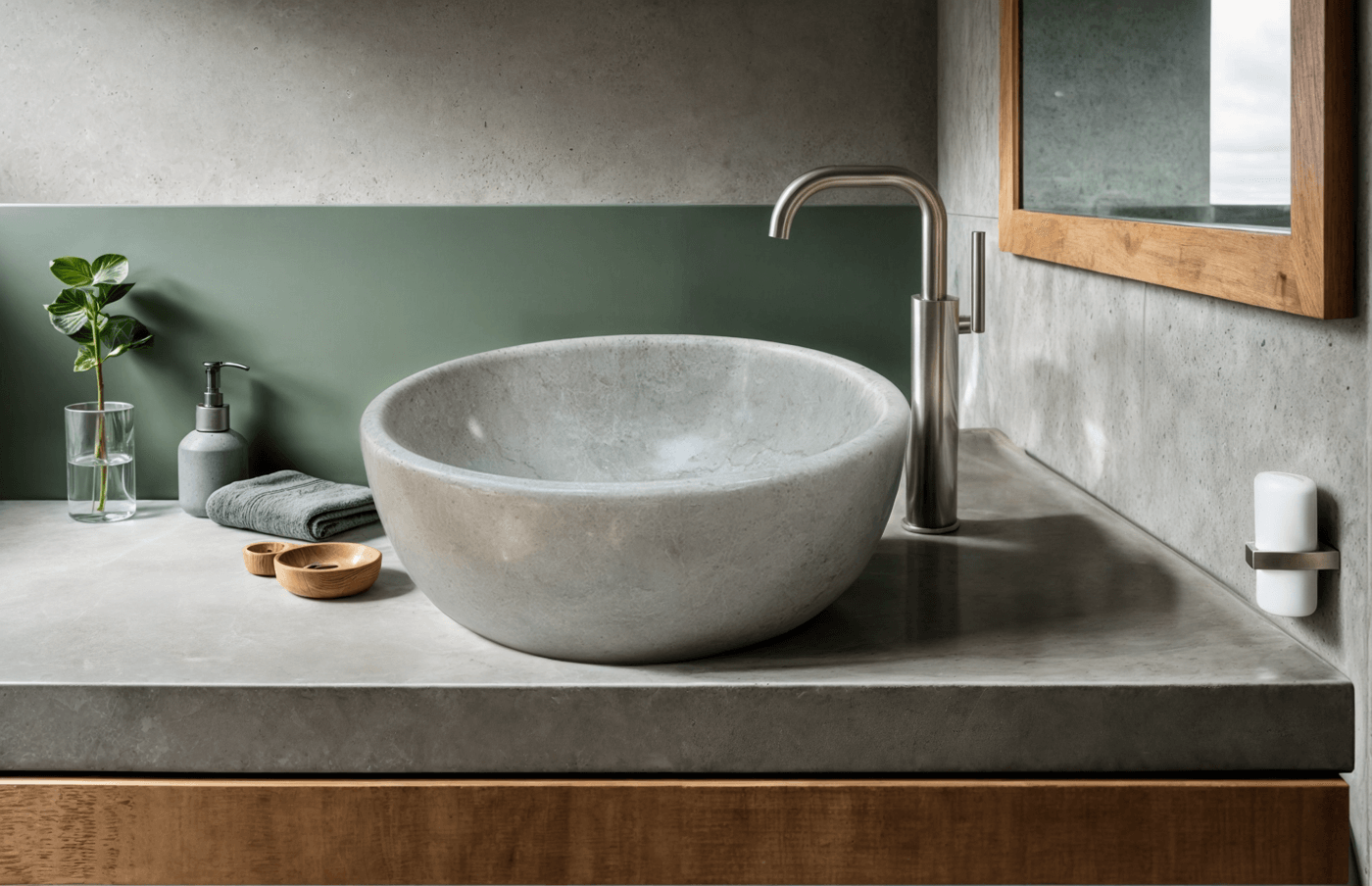 Beige Marble Sink