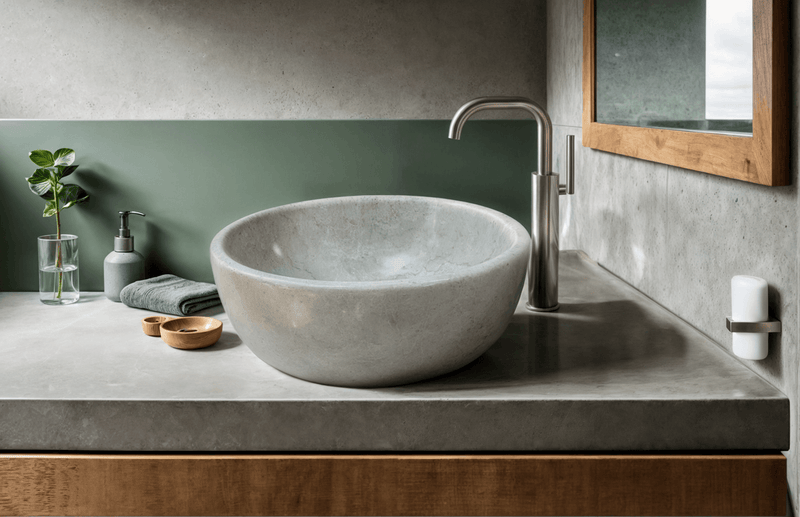 Beige Marble Sink