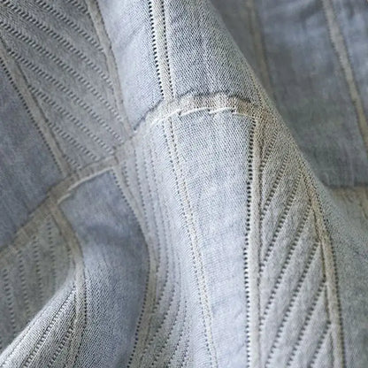 Light blue and gray cotton summer cool quilt bedroom towel blanket