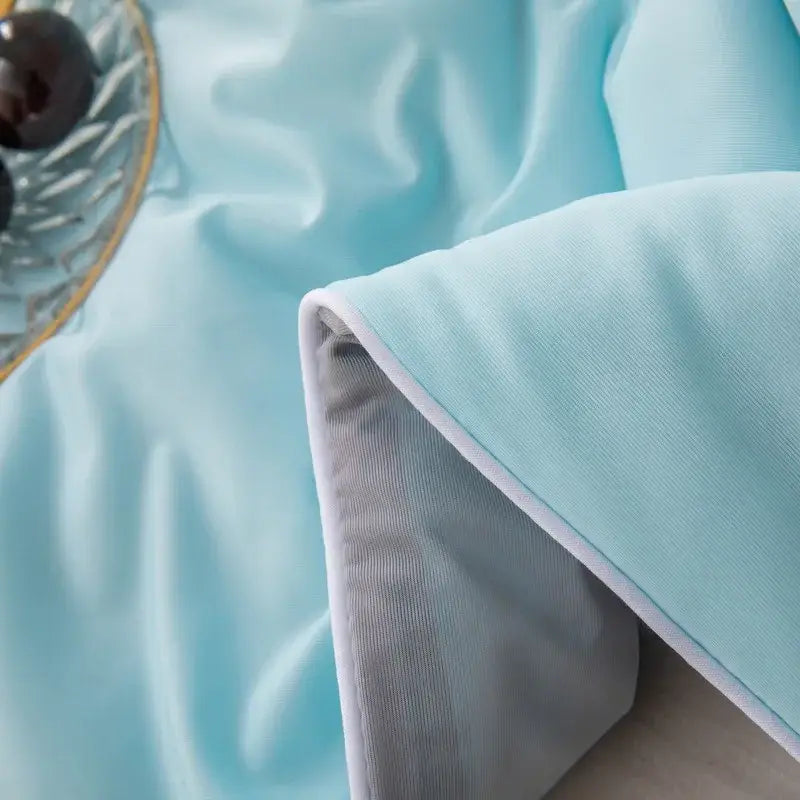Light blue cool fiber summer blanket bedroom cooling quilt