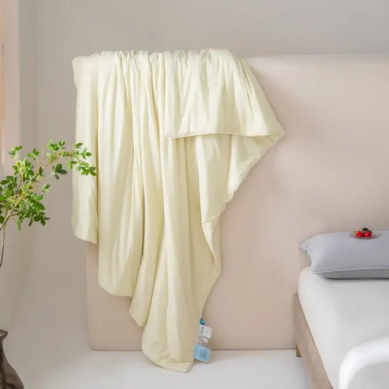 Light blue cool fiber summer blanket bedroom cooling quilt