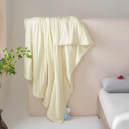 Light blue cool fiber summer blanket bedroom cooling quilt