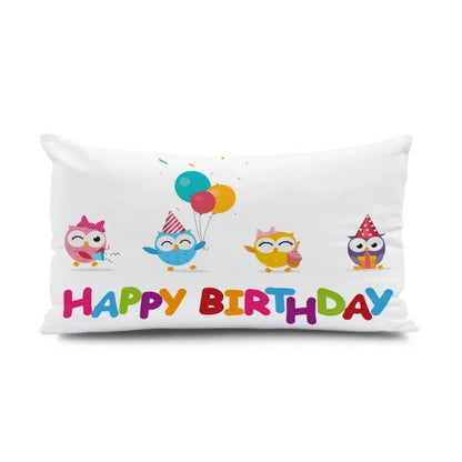Light blue dinosaur animal happy birthday pillowcase bedroom decor