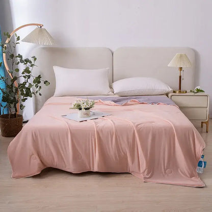 Light blue ice cream air conditioning quilt bedroom summer blanket