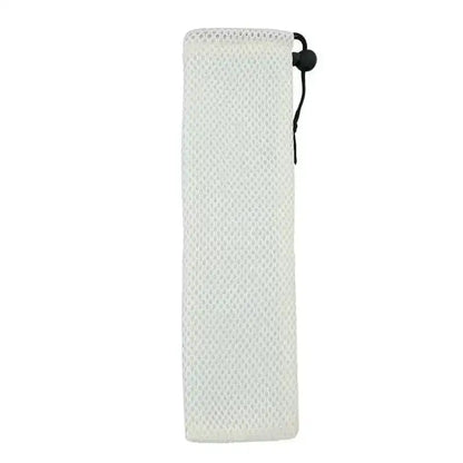 Light blue mesh cotton linen cutlery case for dining room travel