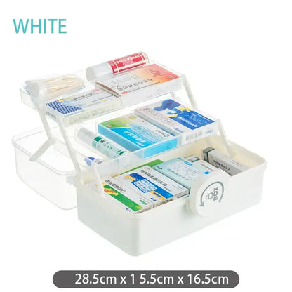 Light blue multifunctional emergency box bathroom medicine organizer
