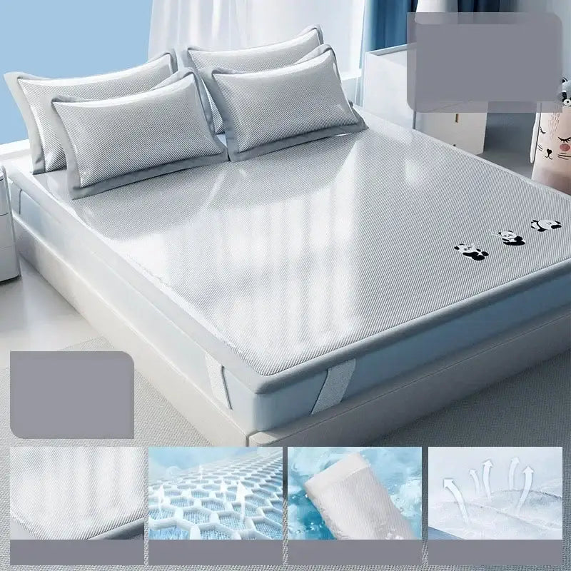Light blue panda cooling antibacterial mattress bedroom sleeping mat