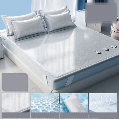 Light blue panda cooling antibacterial mattress bedroom sleeping mat