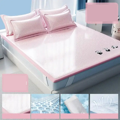Light blue panda cooling antibacterial mattress bedroom sleeping mat