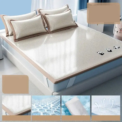 Light blue panda cooling antibacterial mattress bedroom sleeping mat