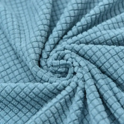 Light blue quilted thicken sofa cover – living room couch slipcover