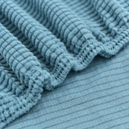 Light blue quilted thicken sofa cover – living room couch slipcover
