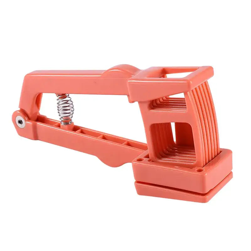 Light blue spring loaded garlic press slicer – kitchen tool