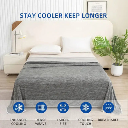 Light blue super soft cooling blanket – bedroom quilted bedspread