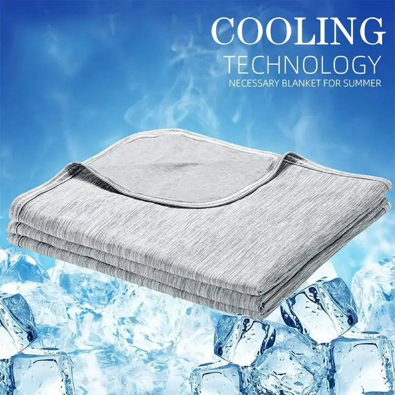 Light blue super soft cooling blanket – bedroom quilted bedspread