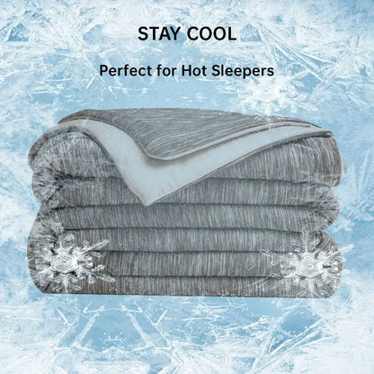 Light blue super soft cooling blanket – bedroom quilted bedspread