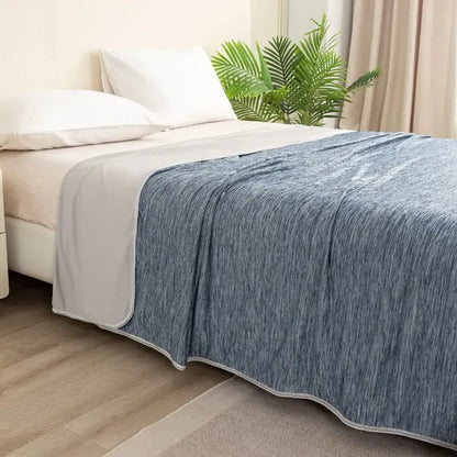 Light blue super soft cooling blanket – bedroom quilted bedspread