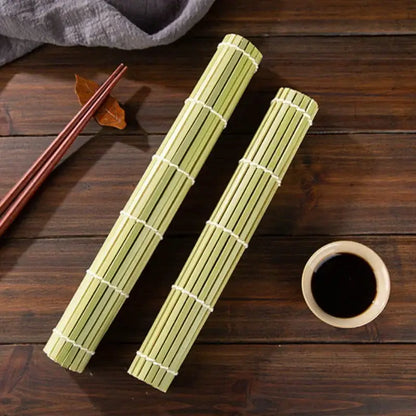 Light green bamboo sushi rolling mat set kitchen diy tool