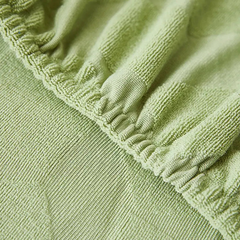 Light green hexagonal quilted jacquard sofa seat cover living room