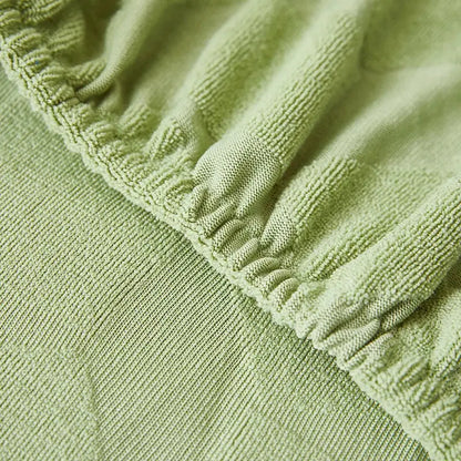 Light green hexagonal quilted jacquard sofa seat cover living room