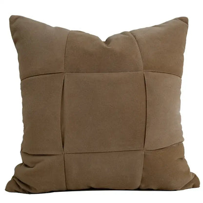 Light luxury designer black & white palm leaf pillow cover living room