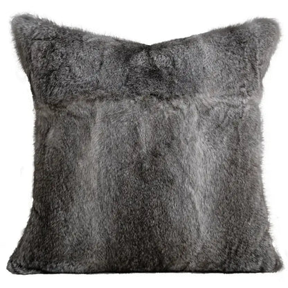 Light luxury designer black & white palm leaf pillow cover living room