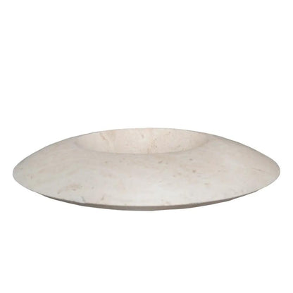 Light Beige Travertine Stone Round Vessel Bathroom Sink 21