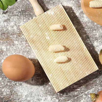 Light wood ridged garganelli board kitchen pasta maker tool