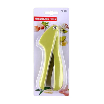 Lime green garlic rammers manual zinc alloy press kitchen tool