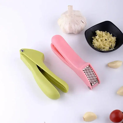Lime green garlic rammers manual zinc alloy press kitchen tool