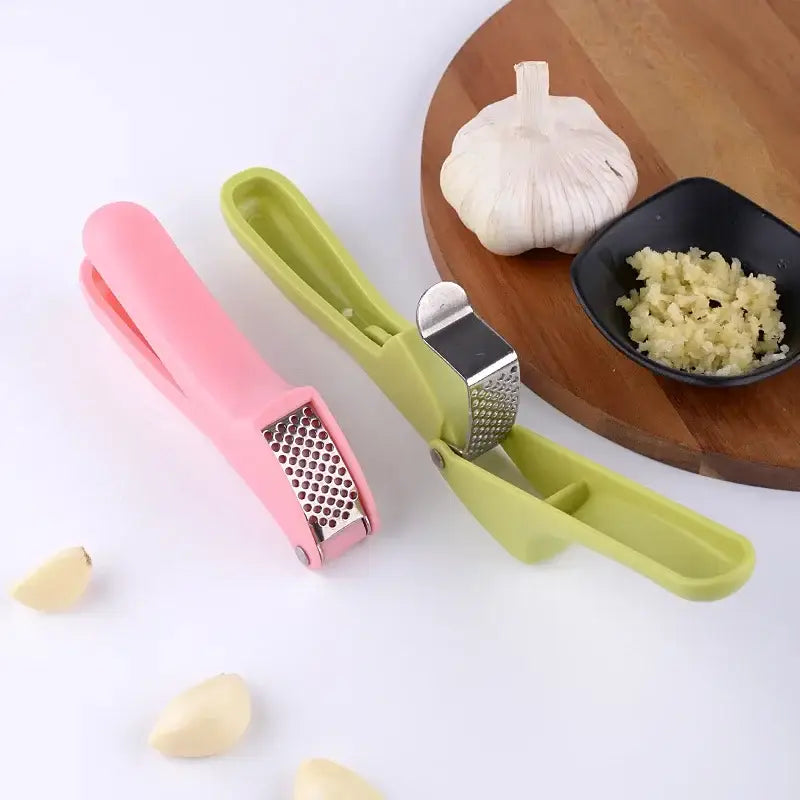 Lime green garlic rammers manual zinc alloy press kitchen tool