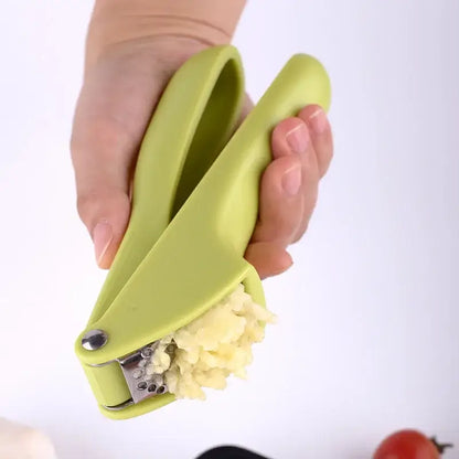 Lime green garlic rammers manual zinc alloy press kitchen tool