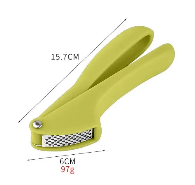 Lime green garlic rammers manual zinc alloy press kitchen tool