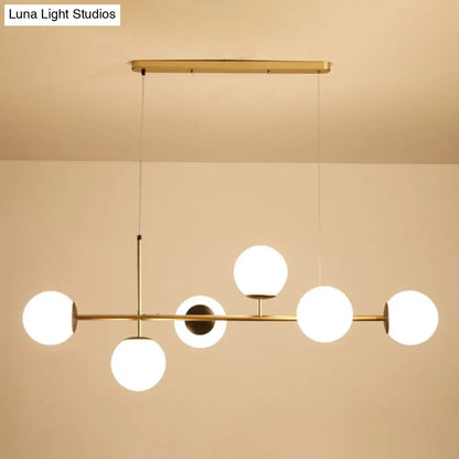 DecorBites™ Linear Island Pendant Light with Modern Minimalist Design and Glass Shade for Dining Table - Stylish and Functional