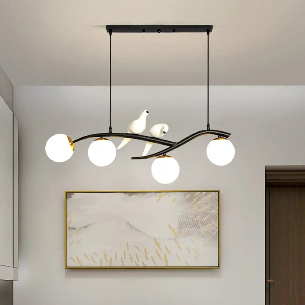 DecorBites™ Linear Island Pendant Light with Modern Minimalist Design and Glass Shade for Dining Table - Stylish and Functional