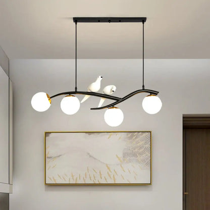 DecorBites™ Linear Island Pendant Light with Modern Minimalist Design and Glass Shade for Dining Table - Stylish and Functional
