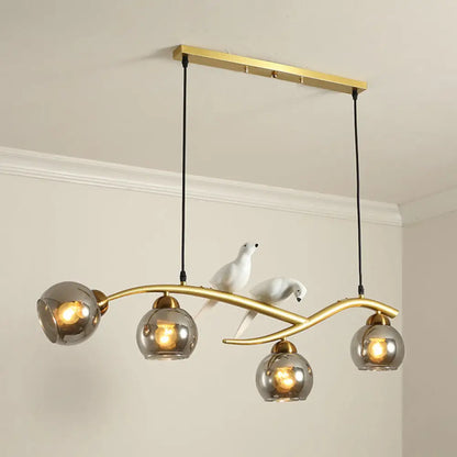 DecorBites™ Linear Island Pendant Light with Modern Minimalist Design and Glass Shade for Dining Table - Stylish and Functional