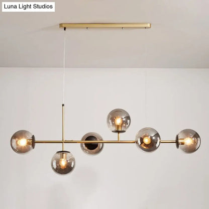 DecorBites™ Linear Island Pendant Light with Modern Minimalist Design and Glass Shade for Dining Table - Stylish and Functional