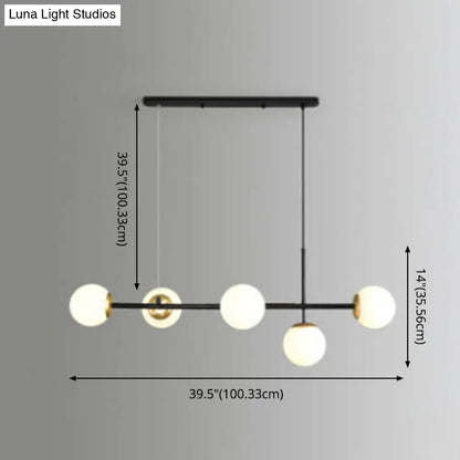 DecorBites™ Linear Island Pendant Light with Modern Minimalist Design and Glass Shade for Dining Table - Stylish and Functional