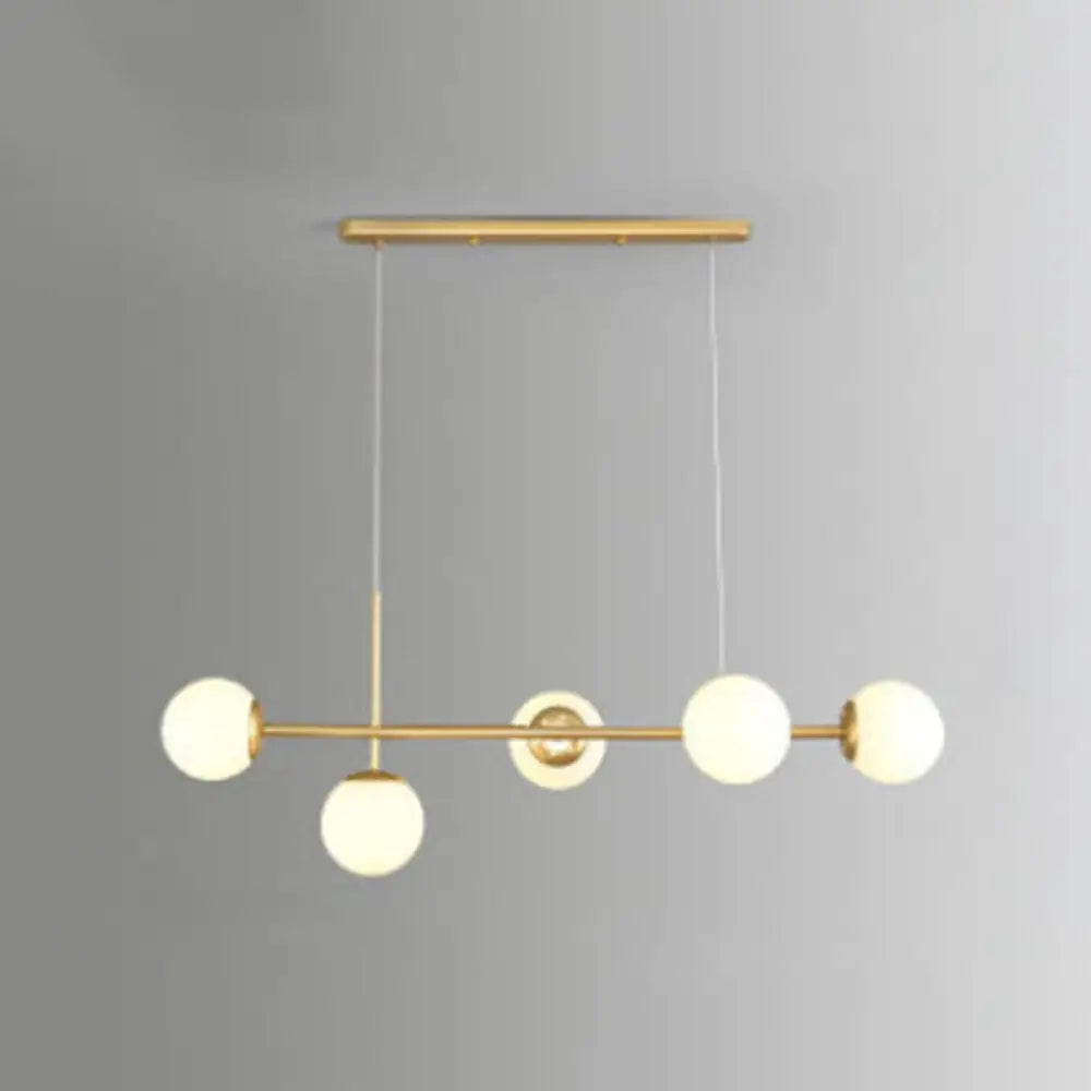 DecorBites™ Linear Island Pendant Light with Modern Minimalist Design and Glass Shade for Dining Table - Stylish and Functional