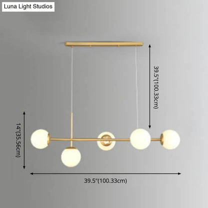 DecorBites™ Linear Island Pendant Light with Modern Minimalist Design and Glass Shade for Dining Table - Stylish and Functional
