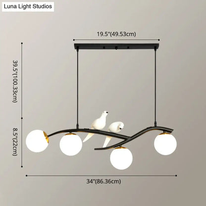 DecorBites™ Linear Island Pendant Light with Modern Minimalist Design and Glass Shade for Dining Table - Stylish and Functional