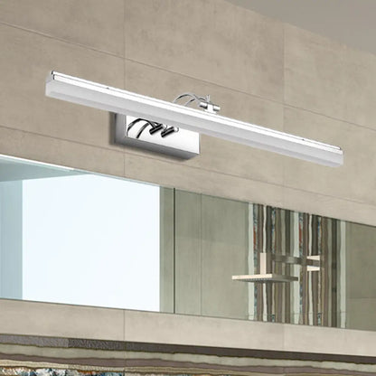 DecorBites™ Linear LED Vanity Light with Acrylic Shade in Warm/White, Silver Finish, 19"/23" Width