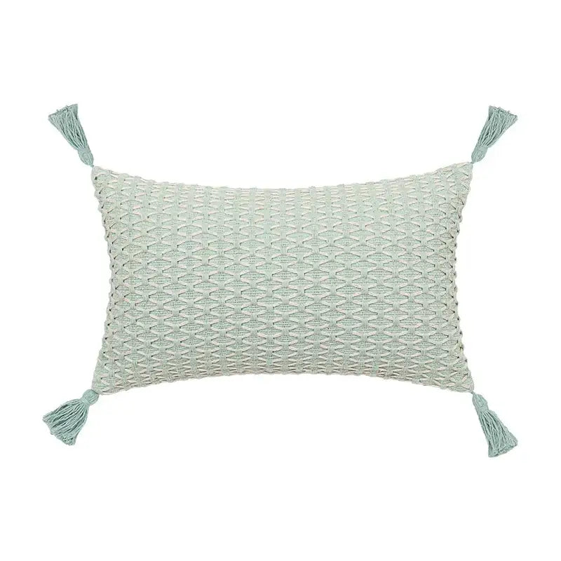 Linen embroidery leaves cushion cover cream & beige living room