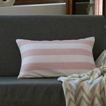 Linen stripe cushion cover living room striped pillow case