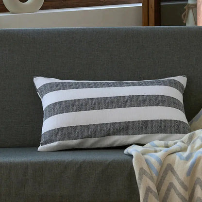 Linen stripe cushion cover living room striped pillow case