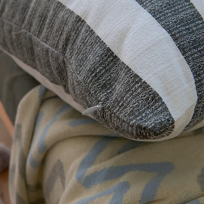 Linen stripe cushion cover living room striped pillow case