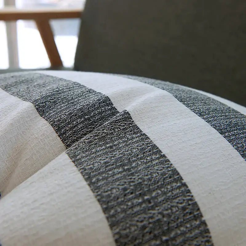 Linen stripe cushion cover living room striped pillow case